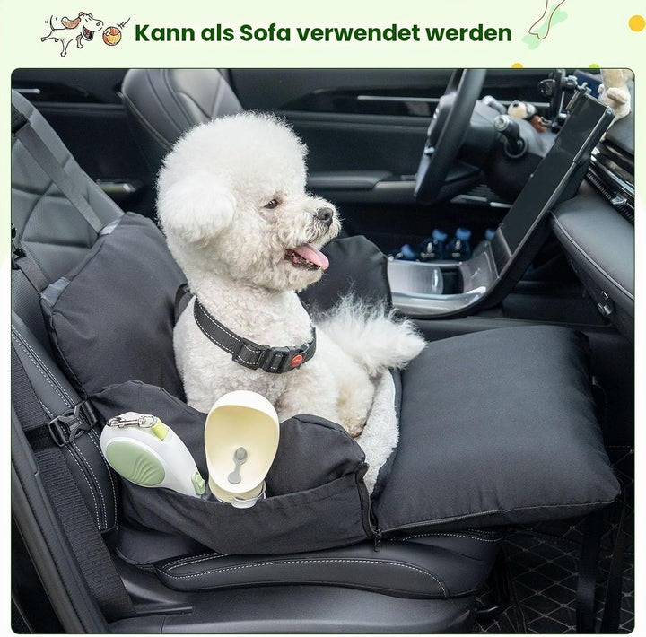 Hundesitz Auto, Abnehmbarer Airbag Design Schwarz Waschbar Hunde Autositz Gepolsterter, Vordersitz R