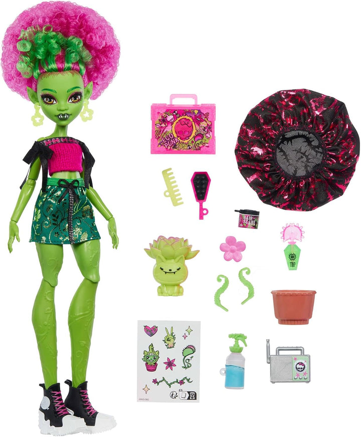 Monster High Self-Scare Secrets Venus McFlytrap Puppe Venus Self-Scare Secrets, Venus Self-Scare Sec