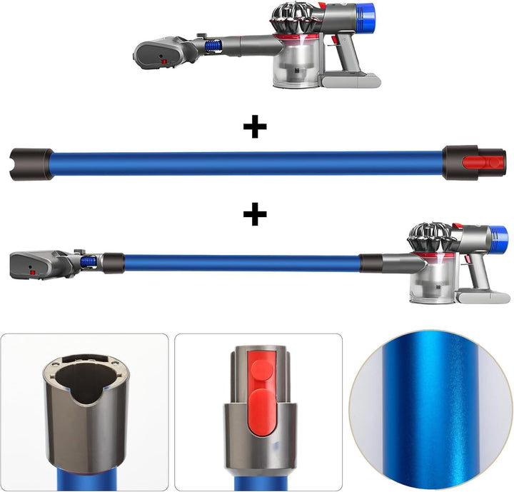 Schnellspannstab, kompatibel mit Dyson V15, V11, V10, V8, V7, Staubsauger-Verlängerungsstange, Verlä