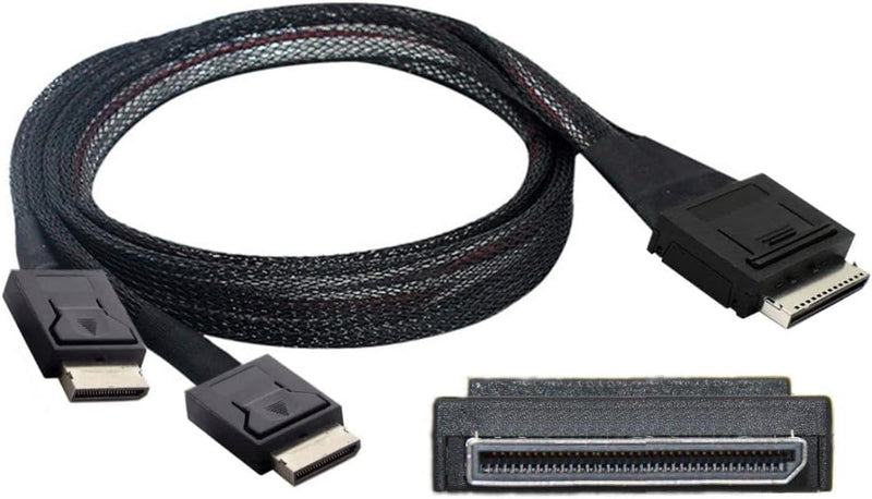 chenyang CY SFF-8611 auf SFF-8611 Kabel,OCuLink PCIe PCI-Express SFF-8611 8x 8-Lane 1 Stecker auf 2