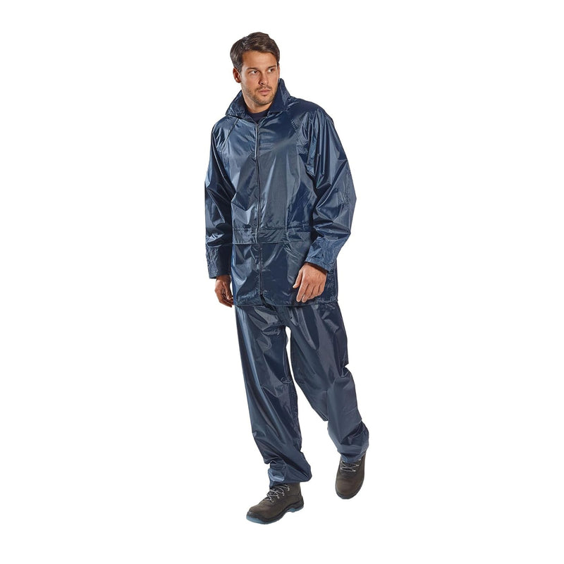 Portwest S440 Herren Leichte Wasserdichte Klassische Regenjacke Marineblau, 5XL 5XL Einfarbig, 5XL E