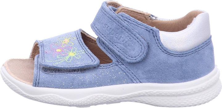 Superfit Mädchen Polly Sandale, Blau Silber 8000