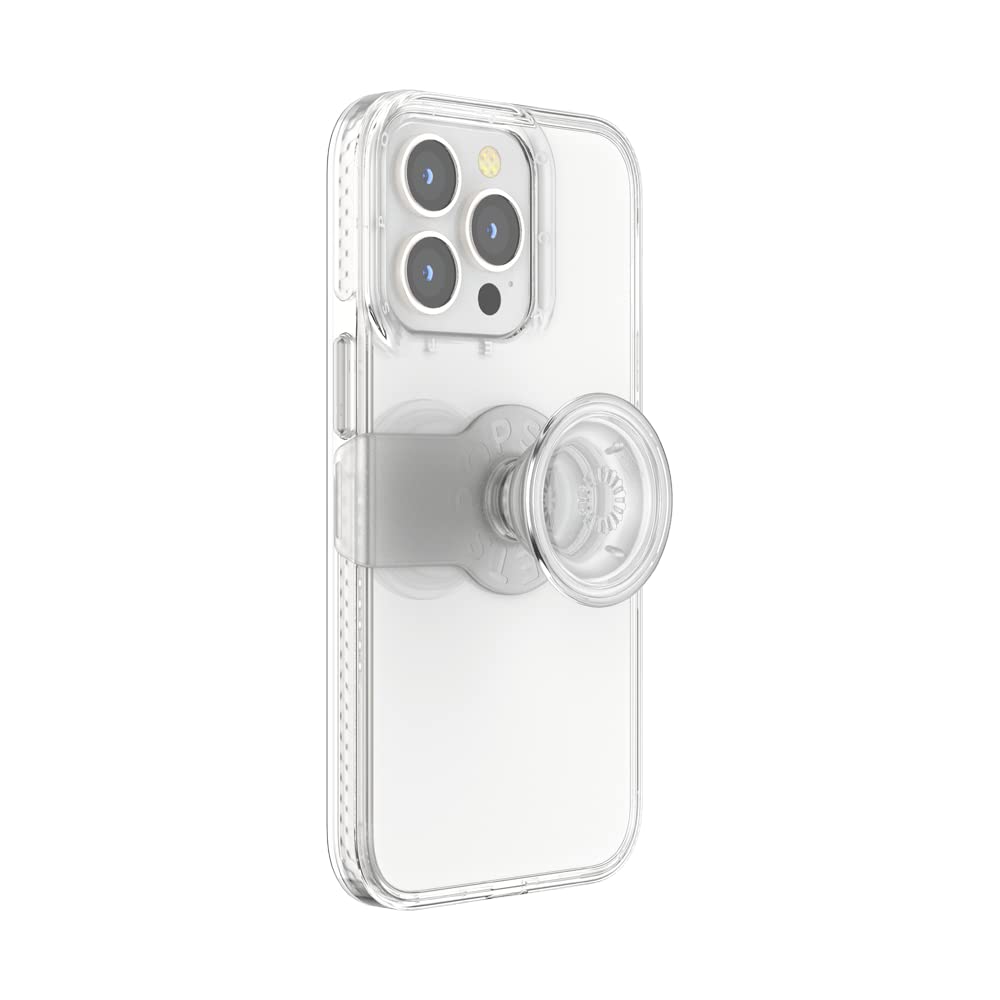 PopSockets: PopCase Hülle für iPhone 13 Pro mit Abnehmbarem PopGrip Slide Sockel und Griff mit Austa