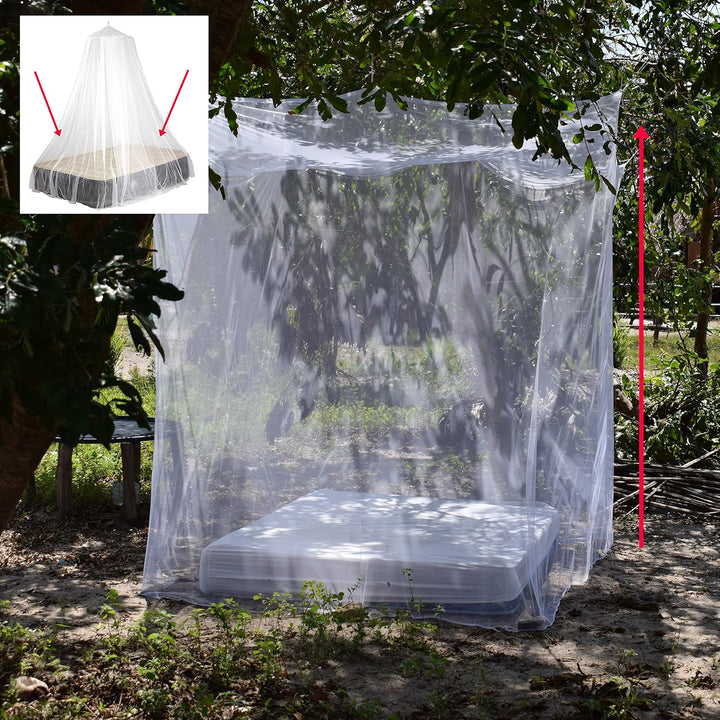 HAWK Outdoor Reise-Moskitonetz für Doppelbett Einzelbett extra gross 220 x 200 x 220 cm Mückenschutz