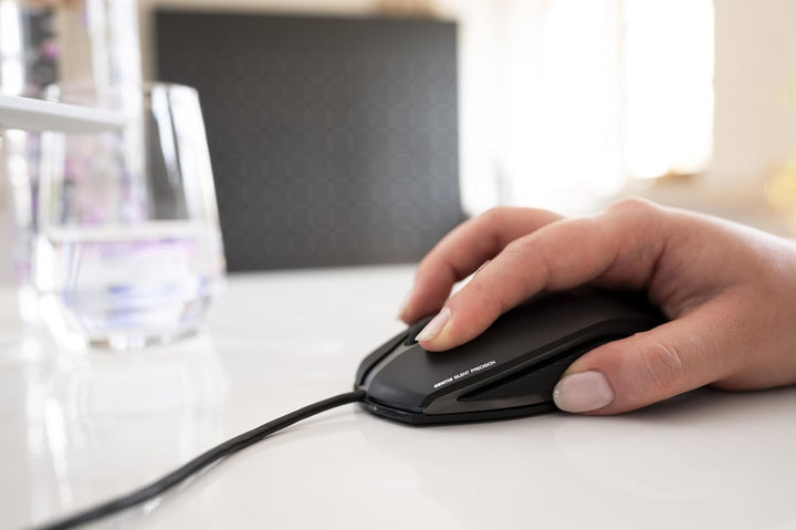 CHERRY GENTIX Silent, kabelgebundene Maus, leise Design-Maus ohne klick, perfekte Ergonomie, präzise