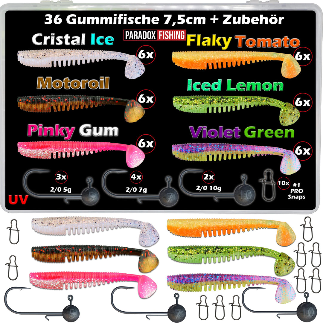 Gummifische 7,5cm 10cm 13cm - Zanderköder Gummifisch Zander Köder Gummifische Set Barschköder Barsch