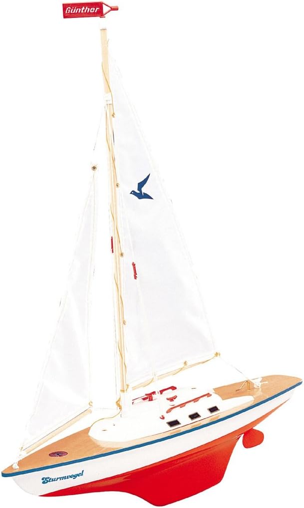 Paul Günther 1810 - Segelboot Sturmvogel, kleine Segeljacht zum Spielen, ca. 55 x 67 cm gross, hochw