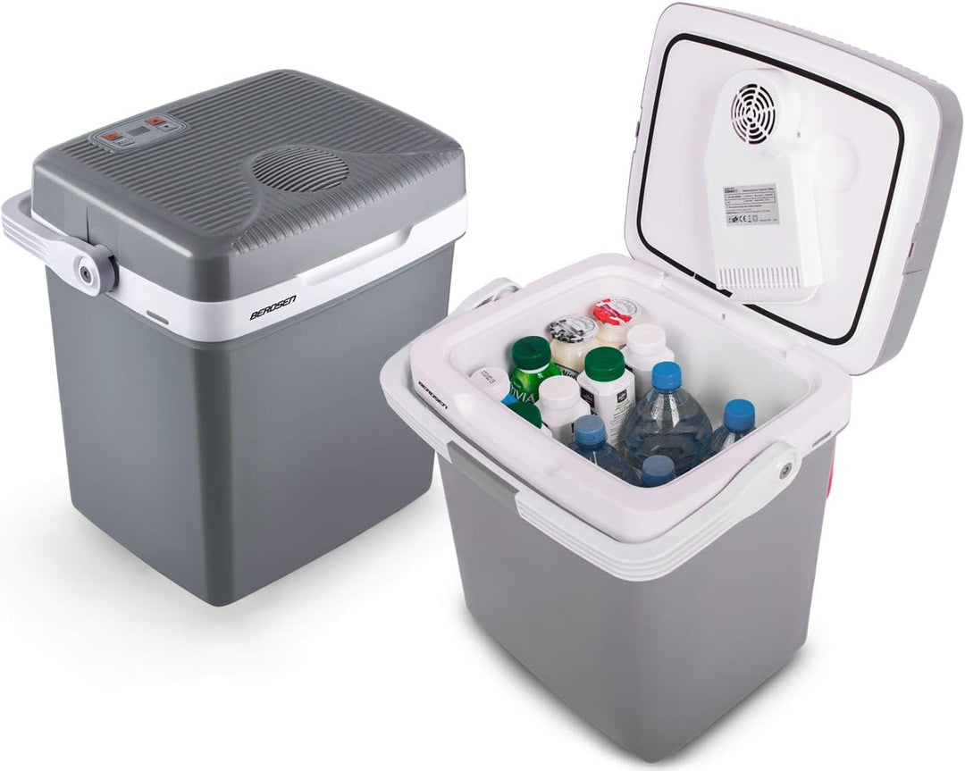Berdsen Kühlbox Auto Camping Kühlschrank Für Auto LKW Boot Elektrisch Kühlung Bis 0°C Mit Wärmefunkt