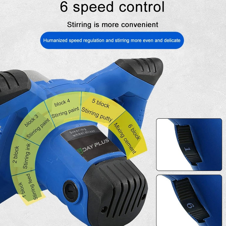 Farb-Mörtelrührer 2600 W, 1500 min-1, mit 6 einstellbaren Geschwindigkeiten, ergonomische Handgriffe