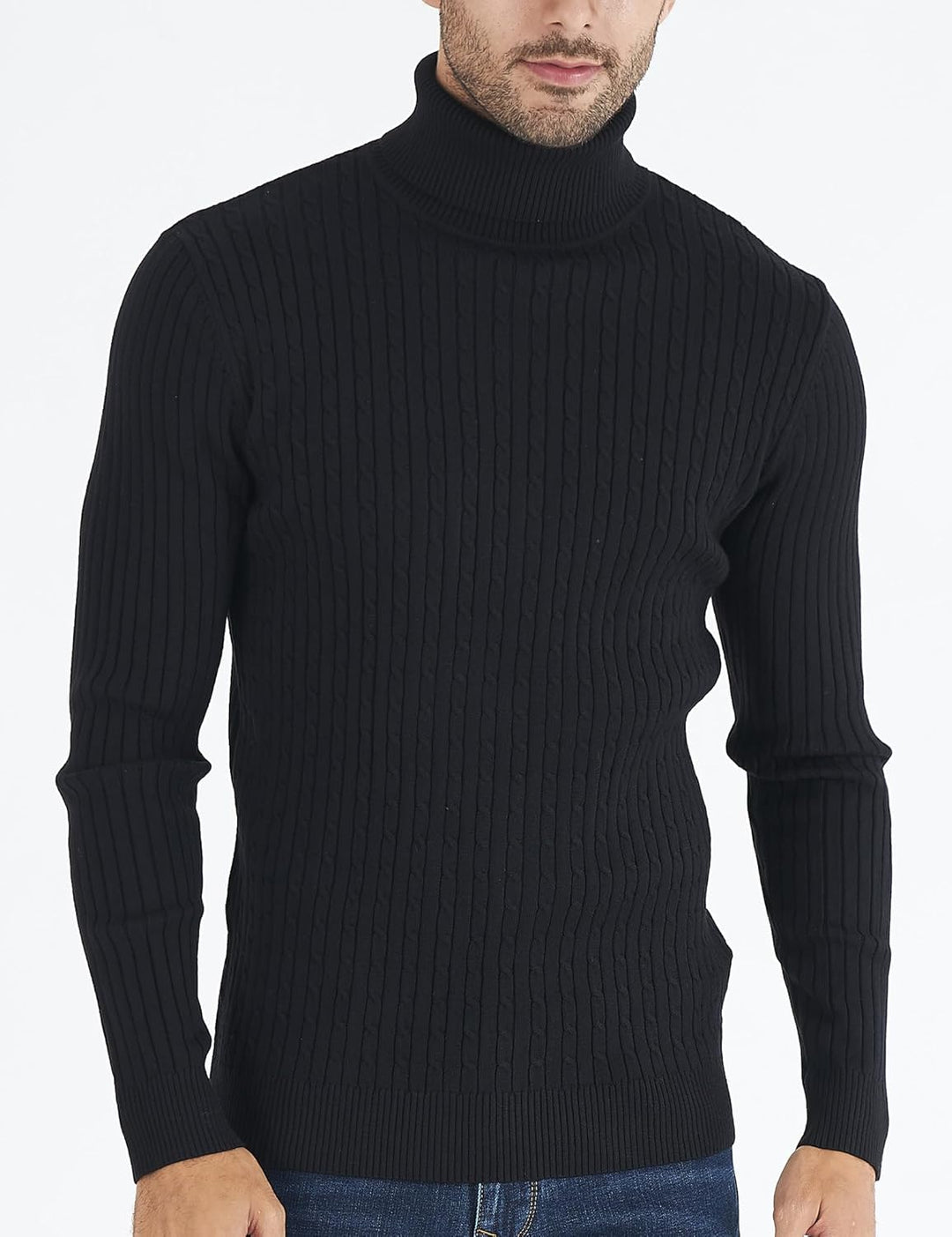 AIDEAONE Rollkragenpullover Herren Stehkragenpullover Winter Pullover Rollkragenstrickpullover Rollk