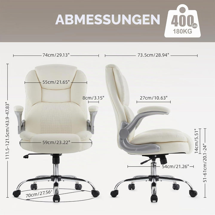 IWMH Grosser und hoher Bürostuhl 180KG, Schreibtischstuhl Ergonomisch | Chefsessel Computerstuhl mit