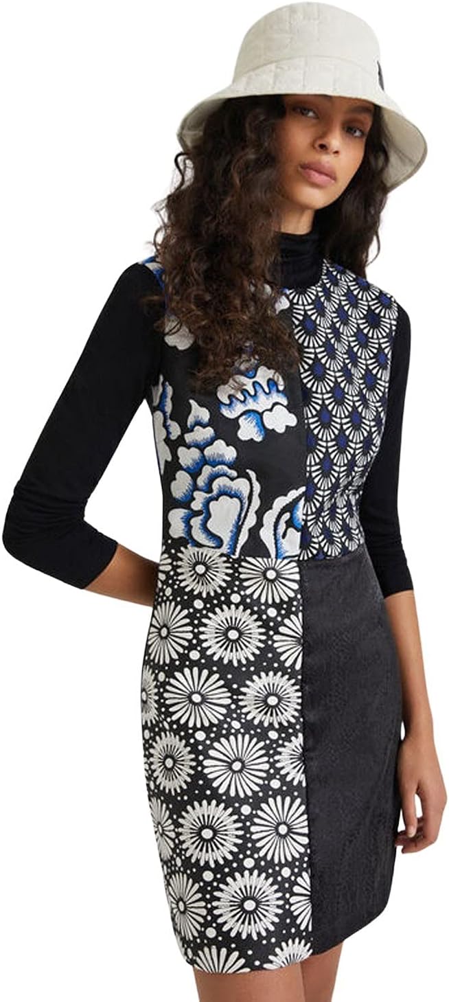 Desigual Damen Vest_hamburgo Casual Dress L Schwarz, L Schwarz