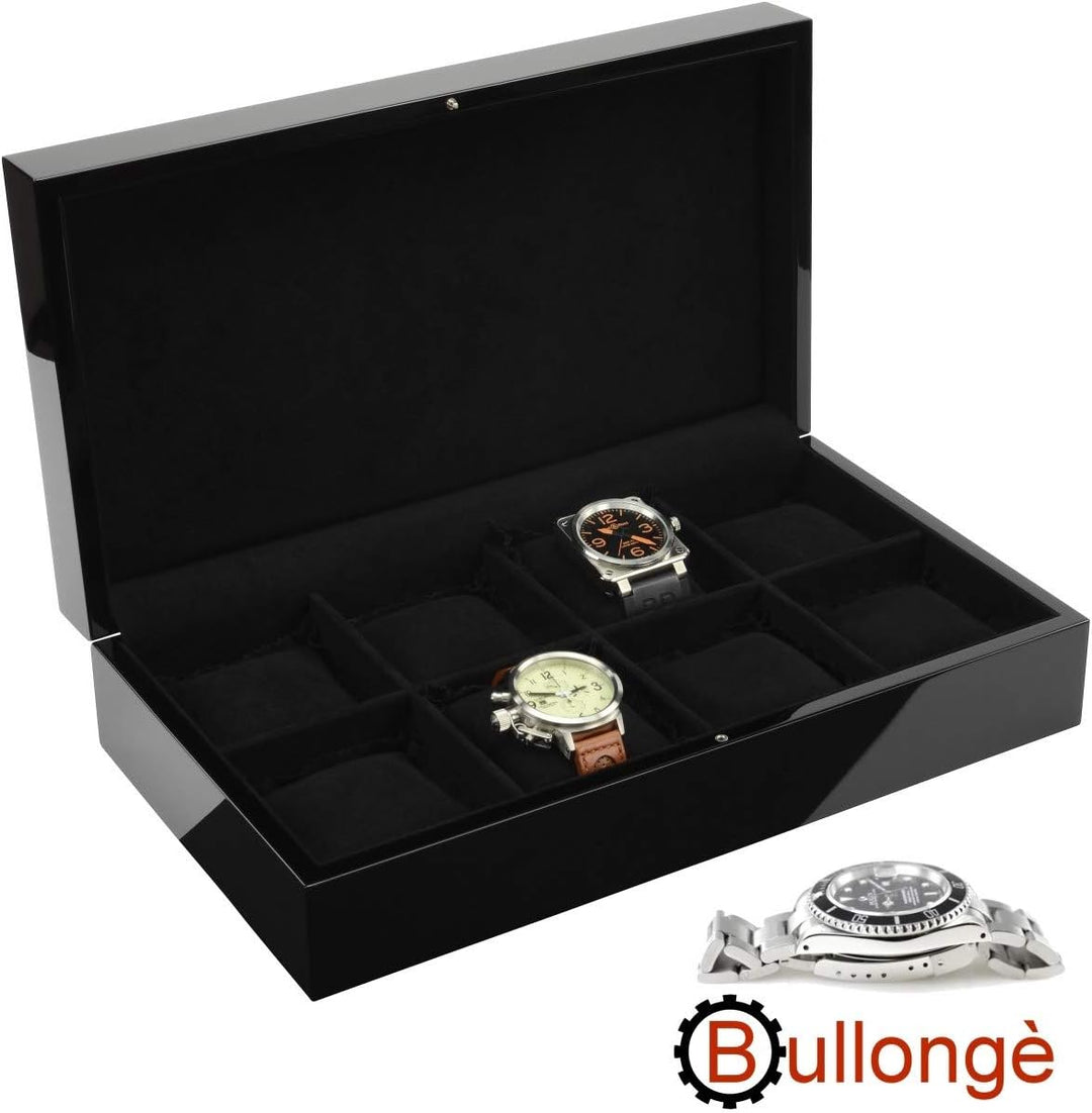 BULLONGÈ Uhrenbox ELESWISS piano black für 8 Armbanduhren