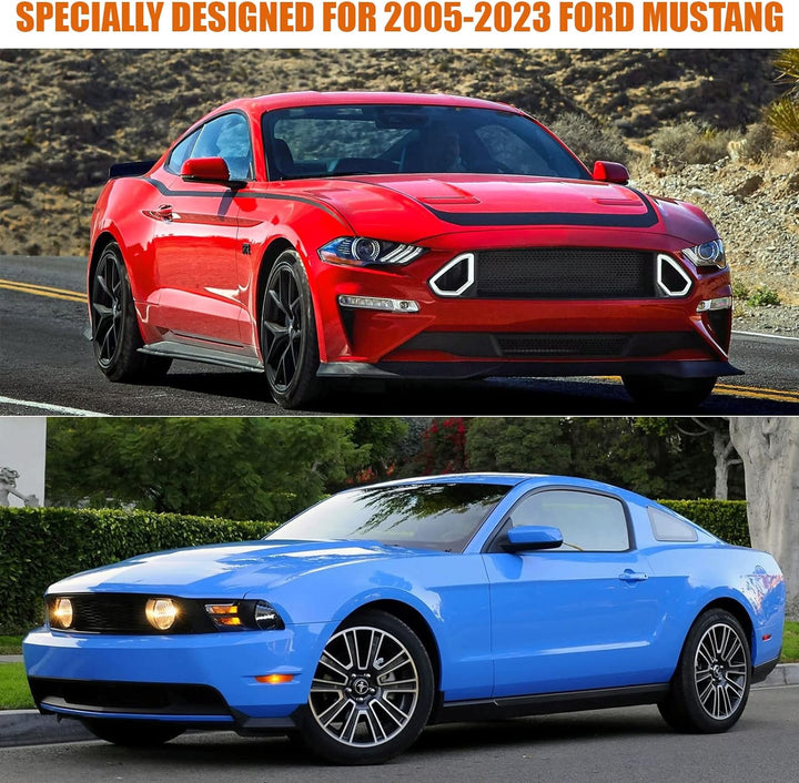 wasserdichte Autoabdeckung Kompatibel mit Ford Mustang 2005-2023, Allwetter Autoabdeckungen mit Reis