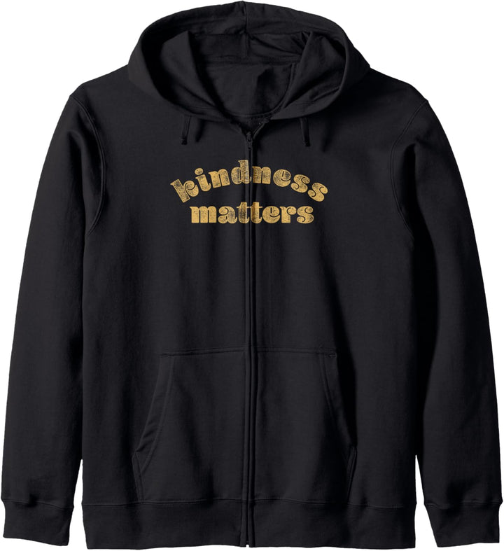 Trendy Kindness Matters Simple Retro Text Kapuzenjacke