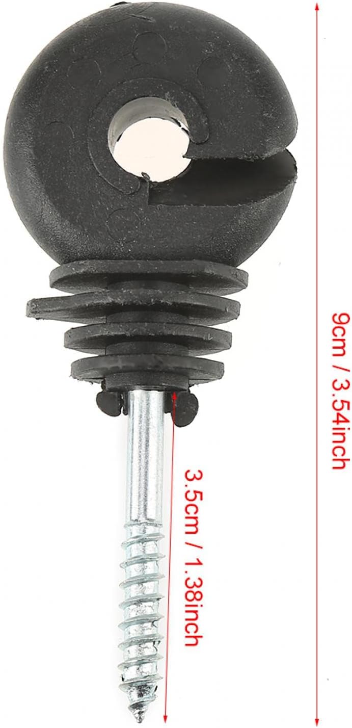 Dioche 50 Stück/Satz Ringisolatoren Weidezaun Isolatoren Schwarz Einschraubring Isolatoren Elektroza