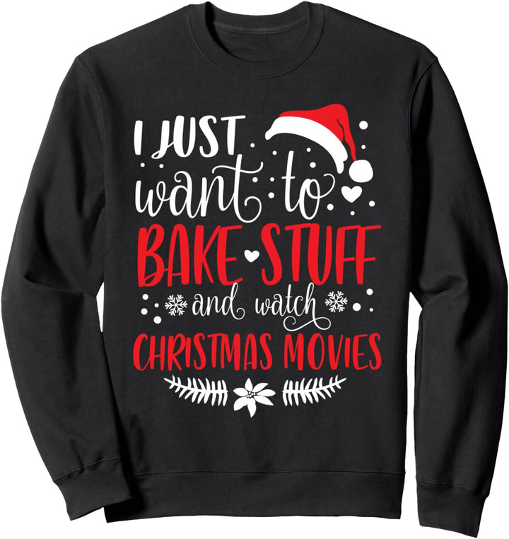 Backen und Weihnachtsfilme Christmas Movies Plätzchen Kekse Sweatshirt