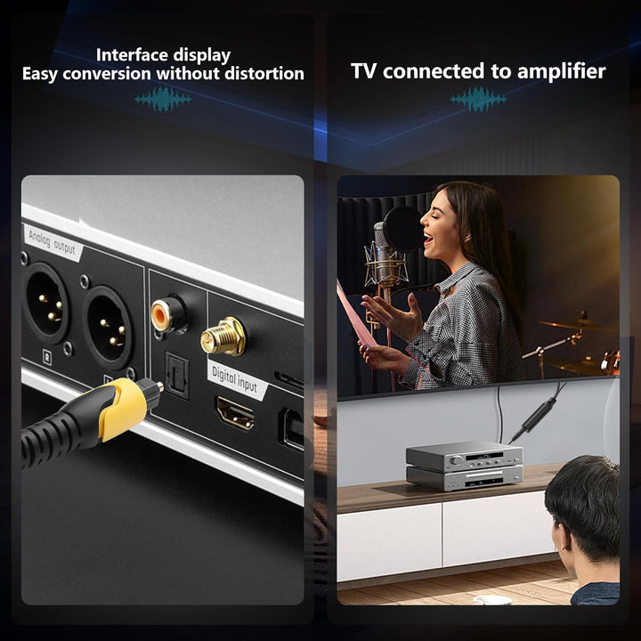 CERRXIAN Digitales optisches Koaxialkabel Spdif auf Analog AUX 3,5 mm Spdif auf Buchse 3,5 mm optisc