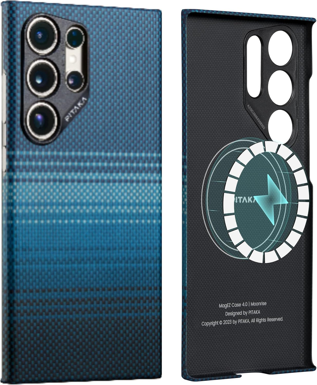 pitaka Hülle für Samsung Galaxy S24 Ultra aus 100% Aramidfaser Magnetische Handyhülle Ultradünne und