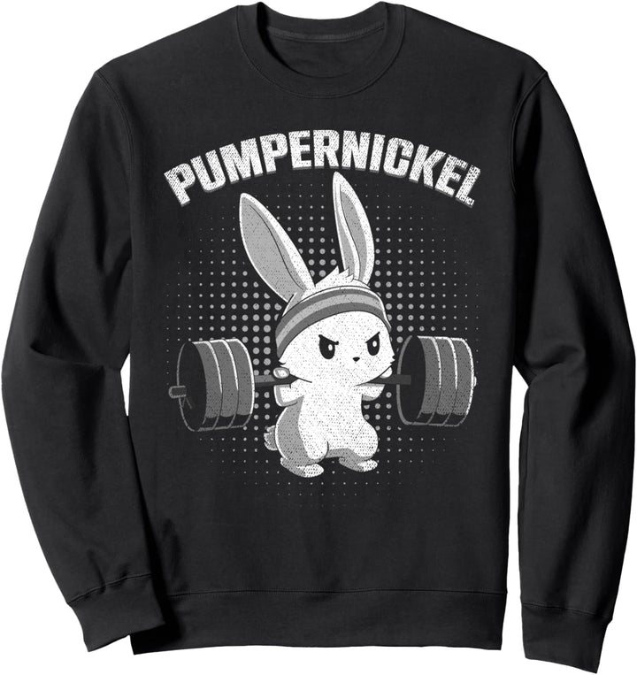 Pumpernickel - Fitness Häschen Osterhase Gym Kaninchen Sweatshirt