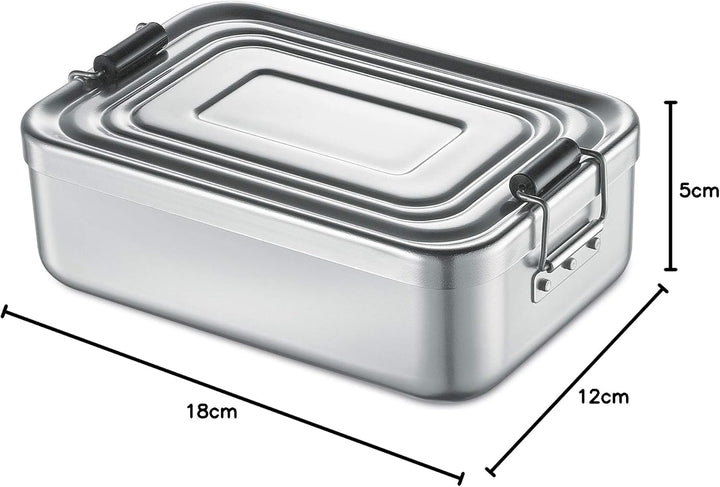 Küchenprofi Lunchbox klein, Aluminium silber Silber 18cm, Silber 18cm