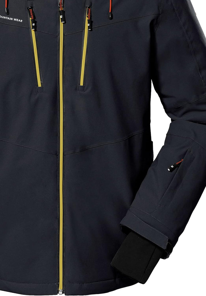 Killtec Herren Skijacke Ksw 44 Mn Ski Jckt/Funktionsjacke mit abzippbarer Kapuze, 10.000 mm Wassersä