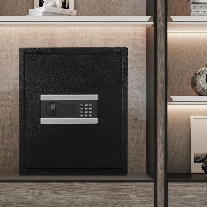 45L Safe Tresor, Feuerfester Tresor mit Schlüssel und Zahlenschloss, Digitaler Heimtresor mit Heraus