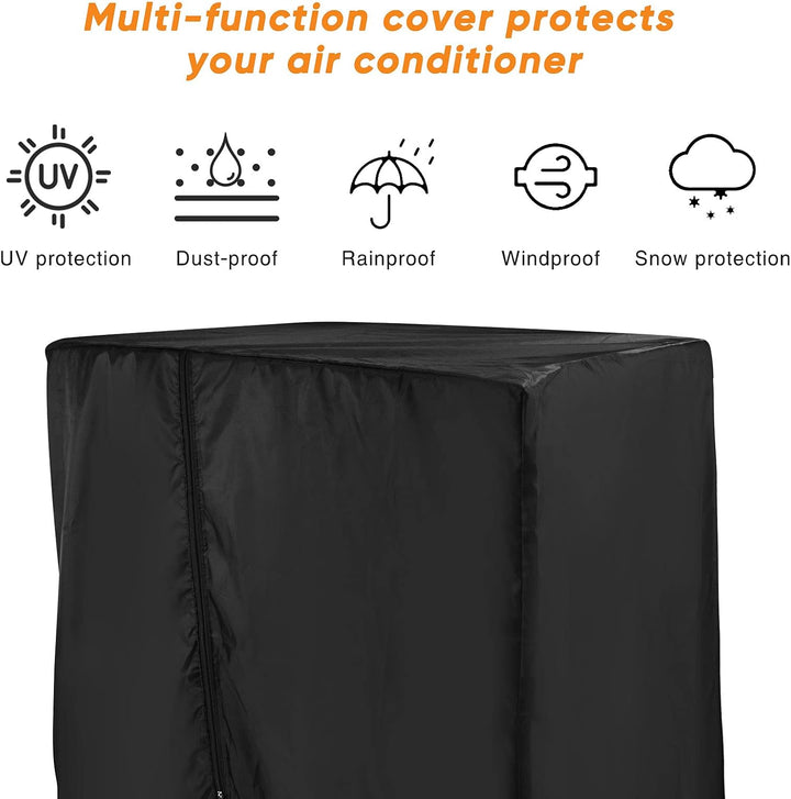 Luxiv Schwarze Laufbandabdeckung, 116,8 cm L x 96,5 cm B x 167,6 cm H, wasserdicht, staubdicht, falt
