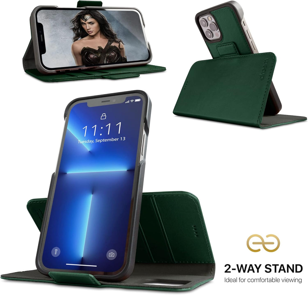 Dreem Fibonacci kompatibel mit iPhone 13 Pro Brieftaschen-Etui / 2-in-1 stossfestes Etui und abnehmb
