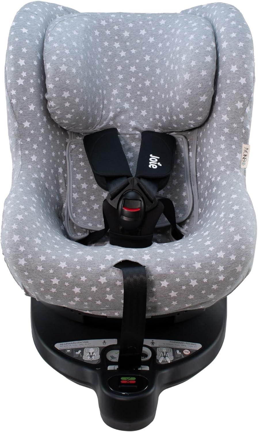 JYOKO Kids Bezug aus Baumwolle, kompatibel mit Joie I-Spin 360 und Joie I-Safe (White Star) White St