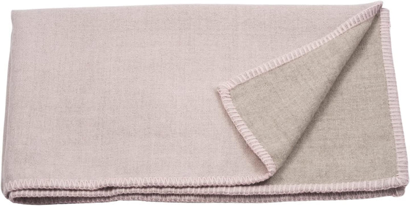 Generisch Babydecke aus 100% Baby-Alpaka Wolle - Mädchen - Doubleface Rosa Taupe