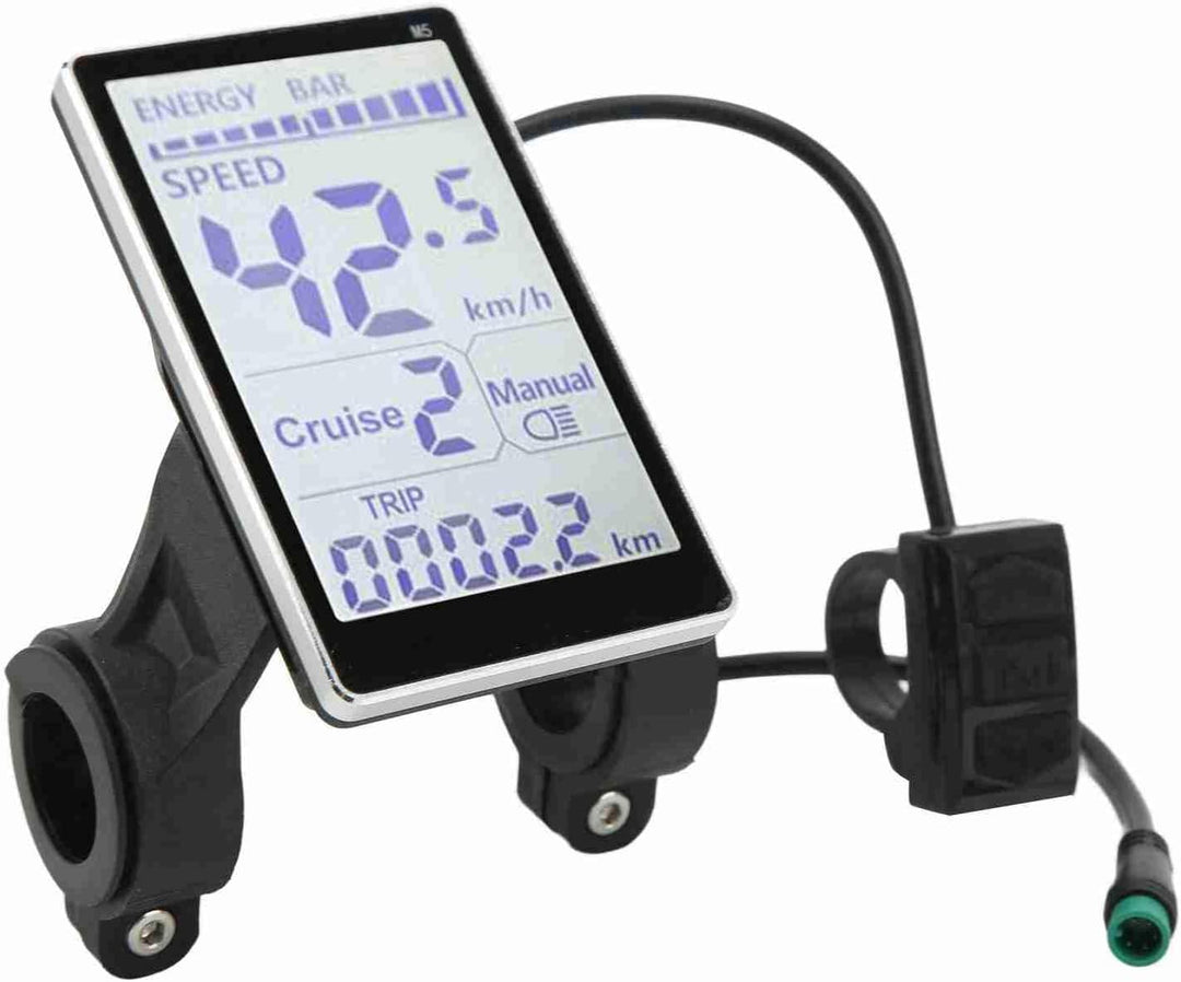 Keenso LCD-Messgerät für Elektrofahrräder, 5-polig, 24 V, 36 V, 48 V, 60 V, Universeller E-Scooter M