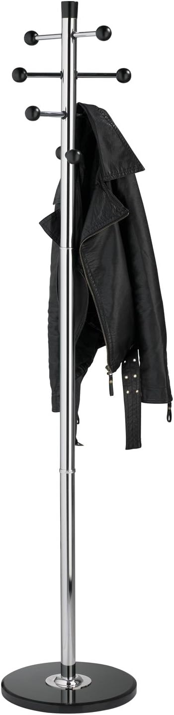Alco-Albert 2807-30 Standgarderobe mit Marmorfuss, ca. 175 cm, verchromt, Chrom
