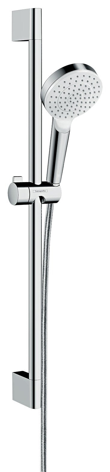 hansgrohe Crometta Duschset, 0,65 m, wassersparend, Weiss/Chrom Weiss/Chrom 0,65m Set 1 wassersparen
