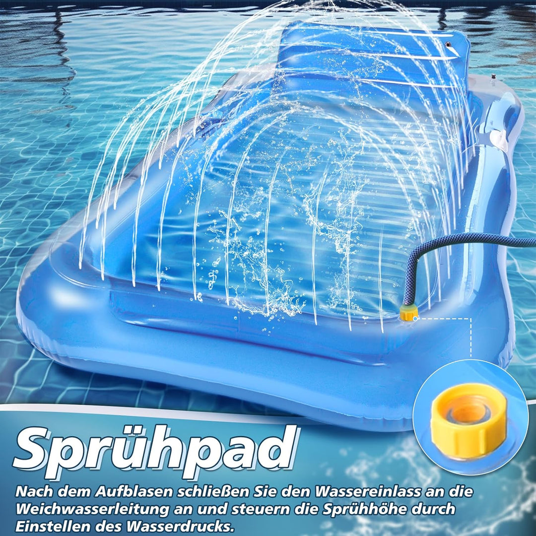 JONRRYIN Luftmatratze Pool für Erwachsene, Tanning Pool Aufblasbare Schwimmmatratze mit Eingebautem