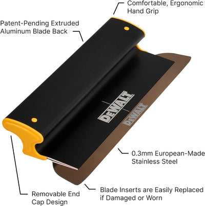 DEWALT Trockenbauklinge 35,6 cm | Pro-Grade | extrudiertes Aluminium & europäische Edelstahl-Konstru