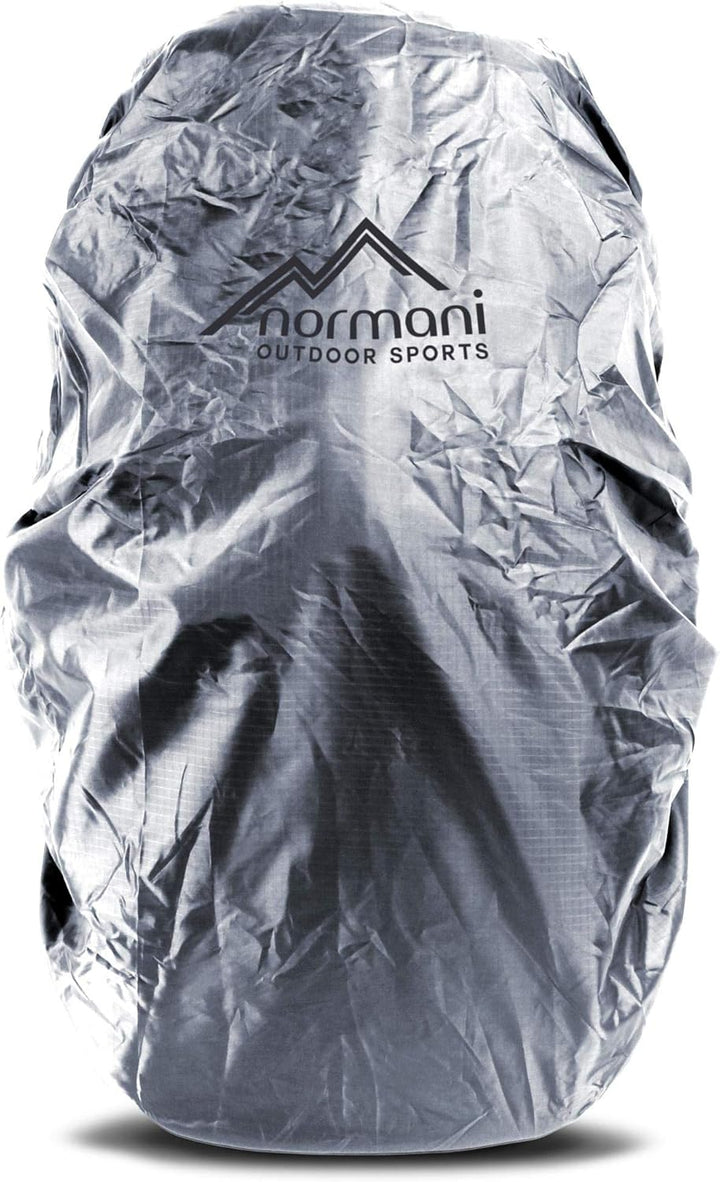 normani Wasserdichter Rucksacküberzug 6000 mm KOMPLETT Reflektierender Raincover Regenhülle Silber R