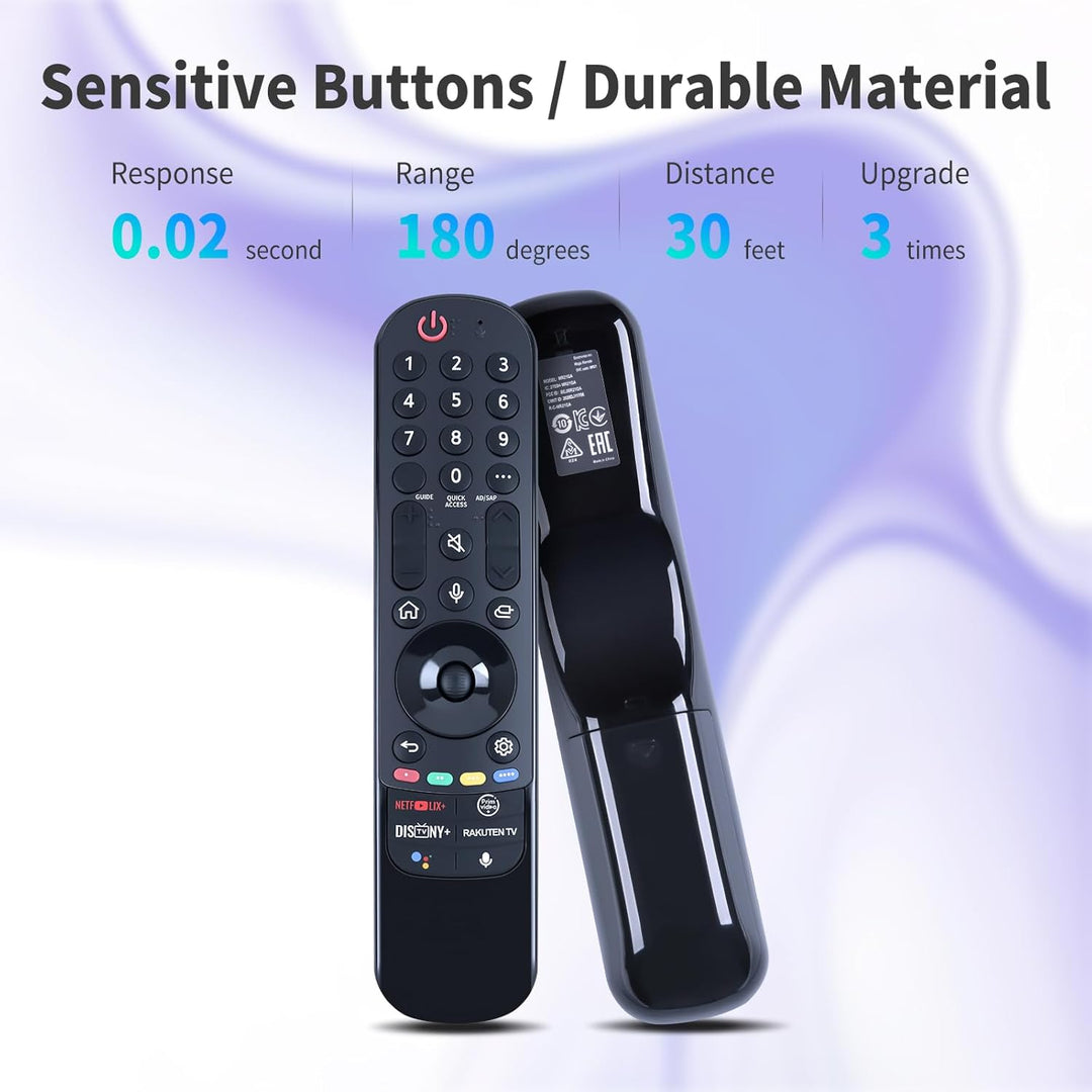 Magic Sprachsteuerung Ersatz Fernbedienung Kompatibel mit LG Fernseher OLED EVO/OELD/QNED/QLED/NanoC