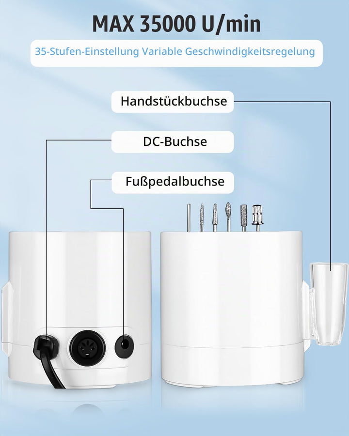 Elektrische Fräser für Gelnägel, Nagelfräser, Fräser Nägel, Nagelfräser Elektrische für Gelnägel 350