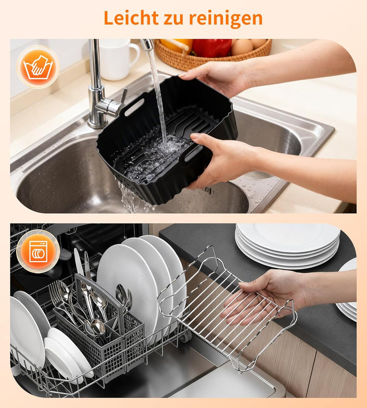 21PCS Silikonform Heissluftfritteuse für Philips NA460, Philips Airfryer 4000 serie 10L Airfryer Zub