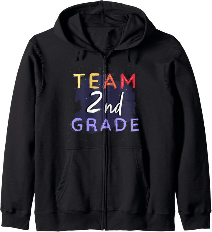 Team 2. Klasse | Buntes Schüler oder Lehrer Outfit Spruch Kapuzenjacke