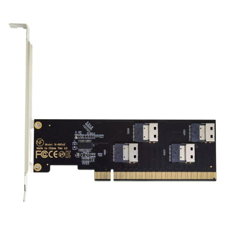 Cablecc Slimline Four SFF-8654 4X 4 NVME auf PCIE Express 3.0 4.0 Raid Card VROC Raid0 Hyper Adapter