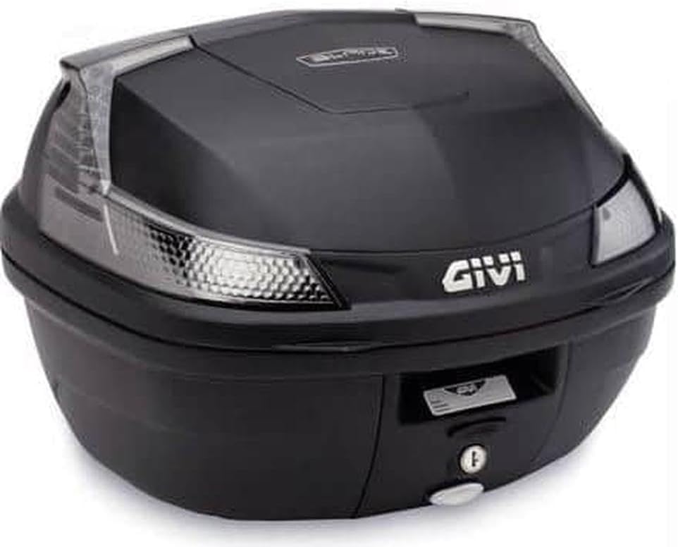Givi B37NT Blade Tech Monolock Topcase mit Platte, Schwarz 37L Schwarz, 37L Schwarz