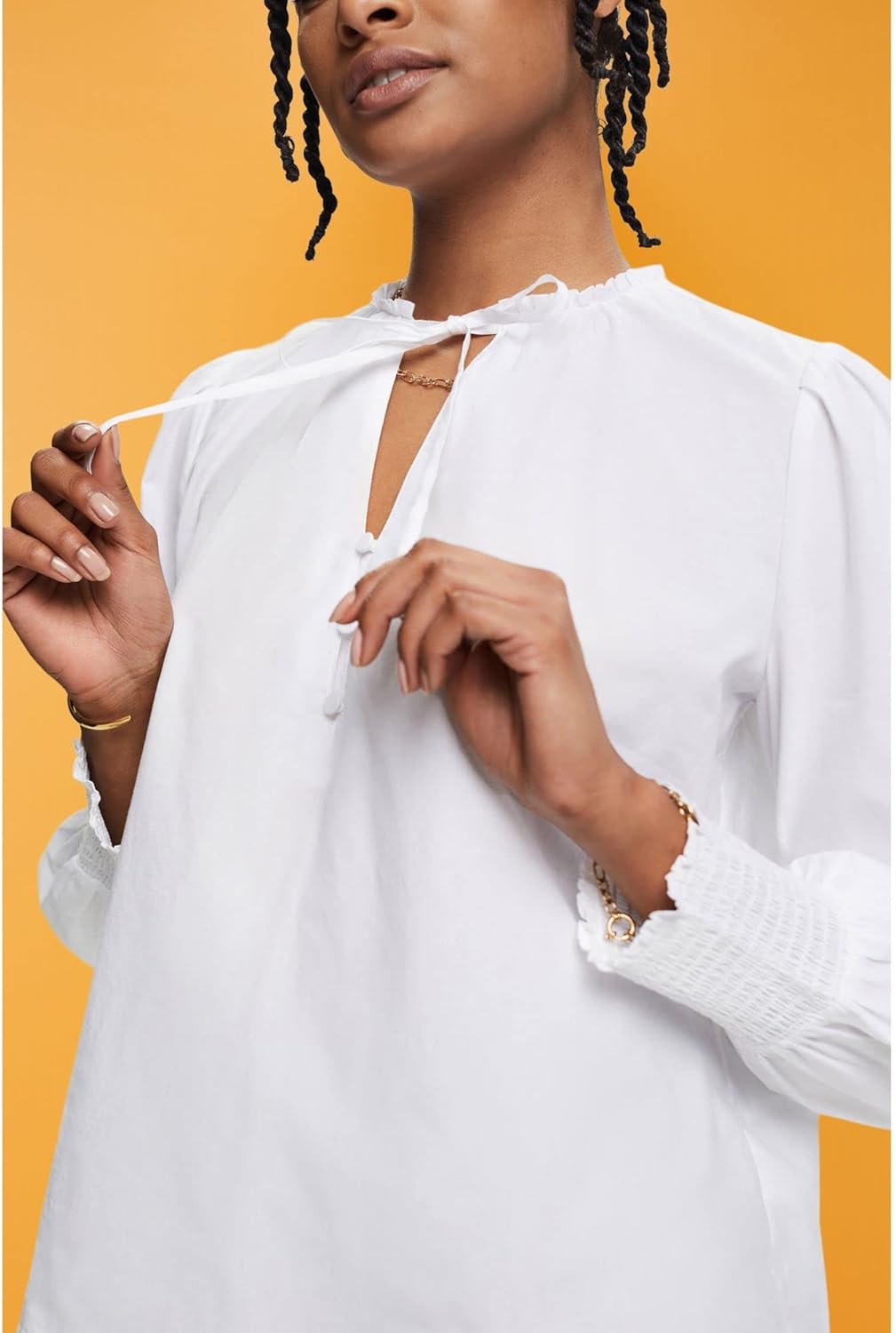ESPRIT Damen Bluse M 100/White, M 100/White