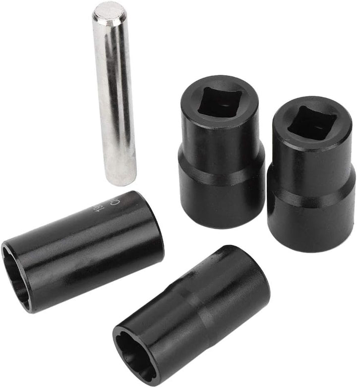 Gorgeri Carbon Steel 5Pcs Twist Socket Set Radmutter Bolt Extractor Entferner 17mm 19mm 21mm 22mm Bu
