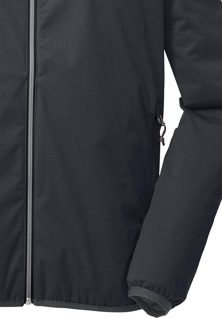 Killtec Herren Kos 60 Mn Jckt 2-Lagen Fuktionsjacke/Outdoorjacke mit Kapuze, packbar 4XL Schwarz, 4X