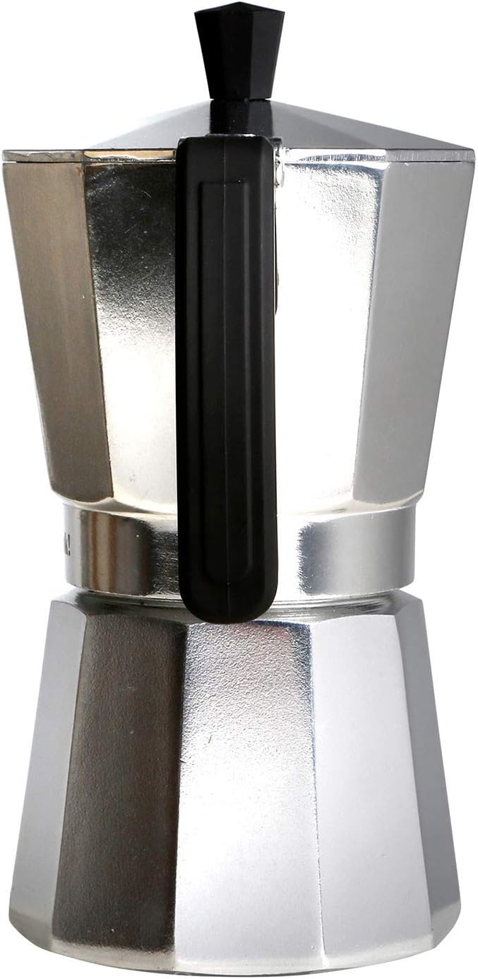 WECOOK! Paola – Espressokocher Aluminium 6 Tassen | Geeignet für Gas-, Elektro- und Glaskeramikherde
