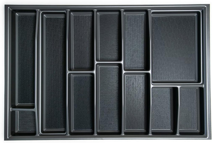 Generic Lana Solution Besteckeinsatz für 80er Schublade, 480,5 mm x 710 mm, anthrazit
