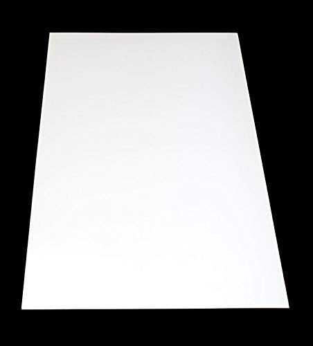 ABS Platte Kunststoff Platten Farbe WEISS -Abms. 1000x490mm Stärke 3mm- Einseitige Schutzfolie - Top