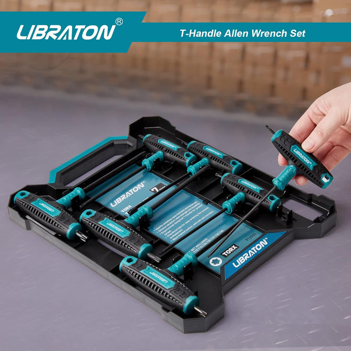 LIBRATON T-Griff schlüssel-Satz, Metrisch T Griff Schraubendreher Set 7tlg, 2.5-10mm,Innensechskant